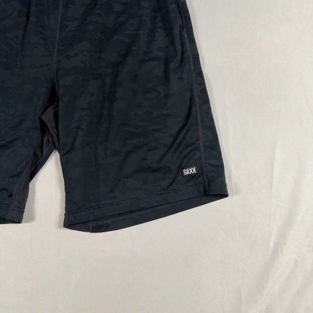 SAXX Kinetic Train Athletic‎ Shorts Camo Mesh Performance Medium Black 8